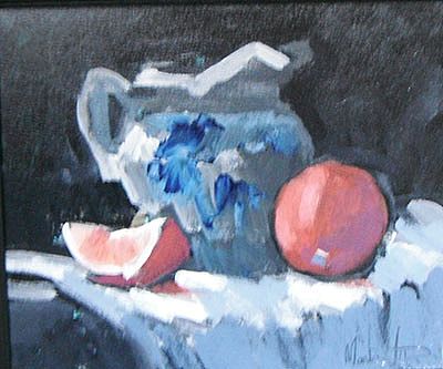 Unknown - Still life with orange and china jug